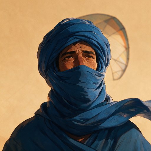 Portrait peint du vent de Dakhla